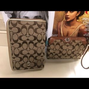 Coach clutch iPad case pouch bag